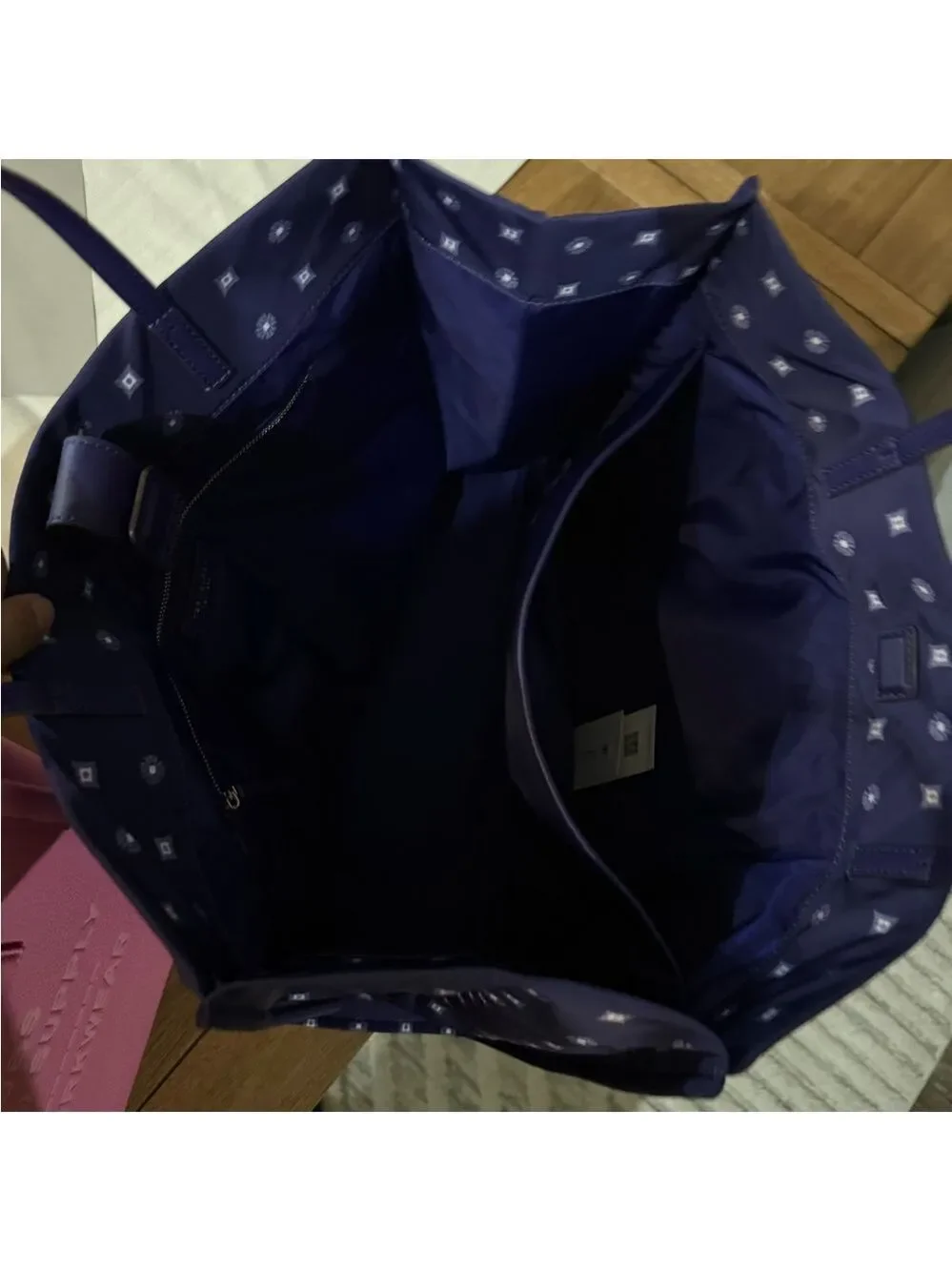 Tory Burch Blue Patterned Tote